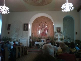 Powitanie przez proboszcza parafii pw. św. Anny w Borzechowie K. Baumgardta